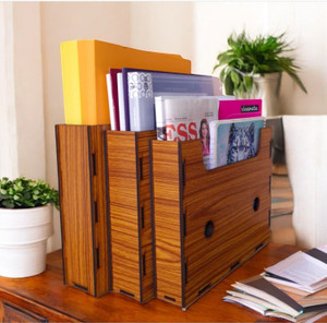 Flipkart.com | Giftingcare MDF File Organizer 3 box Paper Tray For ...