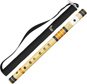 Foxit Musical C Scale/ Brown Right Handed Bamboo Bansuri 19 Inch Bamboo