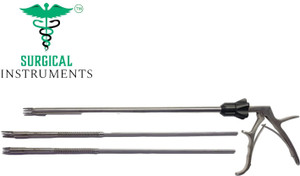 SI Rudra Laparoscopic Clip Applicator 10mm Long Rod 3 in 1 Reusable ...