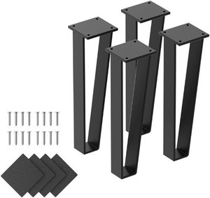 CARTVILLA 12 INCH Metal Bench Legs Set of 4 Triangle-Shape Heavy Duty ...