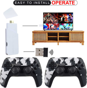 M15 Retro Game Console with Over 30,000 Integrated Games, Wireless, 4K HDMI Plug and Play Video Game Stick with 2 Wireless Playing Cards (128GB