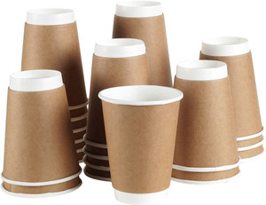GAPent (Pack of 100) Kraft Paper Cup 400 ML Brown, Tea, Coffee Cup for ...