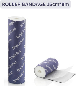 BRIGHT AID Roller Bandage 15 cm X 8m, Pack of 10 rolls Non-Sterile ...