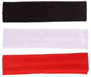 Beauty World BW 3Pc Gym Workout Tricolor Wide Strap Headband for School ...