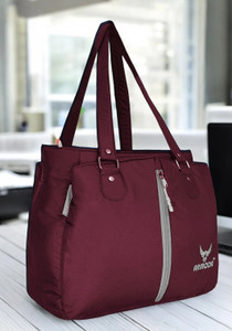 ARMODA Girls College Shoulder Bag - Large Maroon Tote With Multiple Pockets - View #6