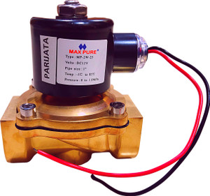1 Inch Normally Open 12V DC Brass Solenoid Valve - 1" NPT, For Water, Air, Fuel, Oil