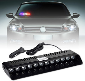 MIKANIX 12 LED Police PCR Strobe Emergency Warning Lamp Light With 11 ...