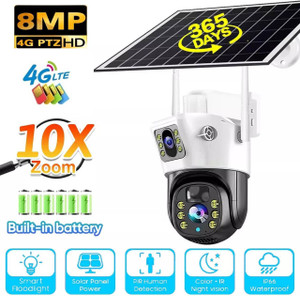 PERAMISYM Solar 4G Smart Camera – PTZ CCTV with 1080p & Night Vision ...