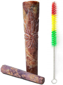 SEPARATE WAY Leaf Engraved Marble Smoking Chillum Pipe inner Stone 4 ...