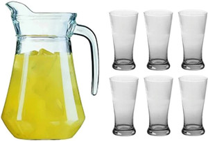 Pratibha Enterprises Lemon Set , Water jug with 6 Water Glass Jug Glass ...