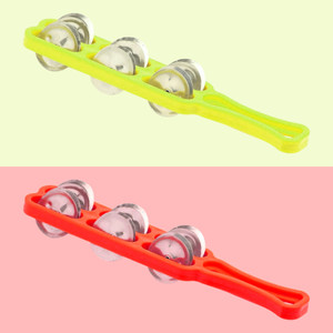 DOKCHAN Plastic Parrot & Orange Manjira Two line Music Instrument Pack ...