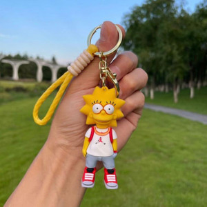 Mubco The Simpson Lisa 3D Keychain | Strap Charm & Hook | PVC Cartoon ...