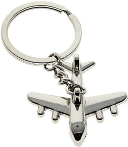 RR Boutique Metal Aeroplane Keychain & Keyring Silver Key Chain Price ...