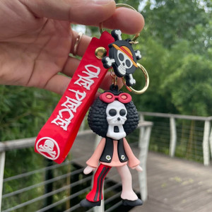 Mubco One Piece Brook 3D Keychain | Strap Charm & Hook | Anime Cartoon ...