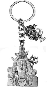 AFH Lord Shiva Mahadev Silver Lucky Peacock Charm Key Chain for Men and ...