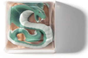 Keychron Magic Animal Resin Artisan Keycap-Green snake Desktop Keyboard ...