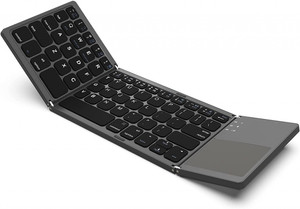 microware B033 Mini Folding keyboard Wireless Bluetooth Keyboard with ...