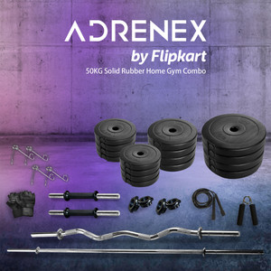 Adrenex by Flipkart 10 kg 50 kg 50Kg with Straight, Curl and Dumbbell ...
