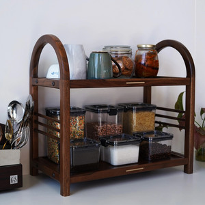 Woodworking Plastic Container Rack Wooden Street Containers Kitchen Rack Wood Arika Kitchen Rack | Solid ...