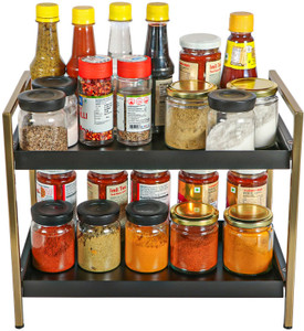 Decoworld Containers Kitchen Rack Iron 2 Tier Multipurpose Countertop ...