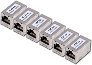 MX STP Cat6A Inline Coupler (Shielded) Inline LAN F/F Extender Plug ...