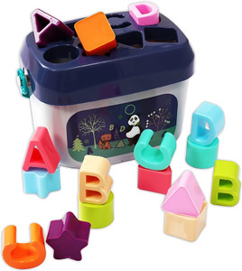 Gretox Baby First Blocks Color & Shape Toy Educational Sorting Box for ...