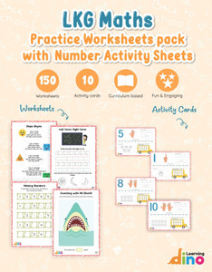 Learningdino LKG Math Practice Worksheets Pack with Number Activity ...