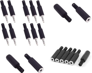 fdealz 3.5mm Replacement Jack TRS 3 Pole Stereo Female Jack Plug 1/8" 3 ...