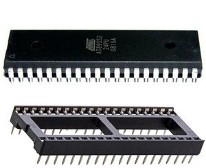 MY TechnoCare AT89S52 ATmel 8051 Microcontroller+40Pin DIP IC Socket ...