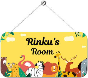 Wall Name Rinku ARTBUG Wooden Rinku Door Sign Kids Room Name Plate Price in India - Buy ...