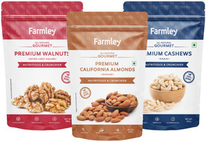 Farmley Dry Fruits Combo (Premium Almonds 250g, Cashews 250g, Walnuts ...
