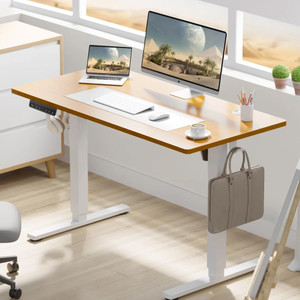 Savya Table SAVYA HOME Height Adjustable Engineered Wood Desk,Ergonomic Desk(140 * ...