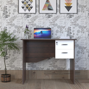 Wood Inspire Flow Wooden Stylish Study Table with 2 Drawers for Storage ...