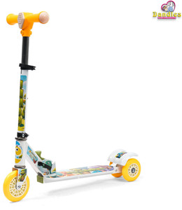 DANDLES Kick Scooter Foldable Height Adjustable Handle 3PU Wheels For ...