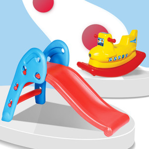 PLAYGRO Combo Pack My First Slide & Aeroplane Ride-On Rocker Toys for ...