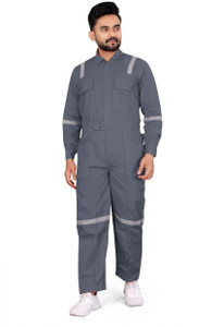 MahiFab Men's Terry Cotton Boiler Suit (Grey XXL Size Coverall) with ...