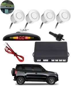 ABJD 4 White Parking Sensors Compact Screen Distance Display with Sound ...