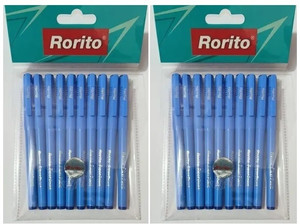 Rorito Fiberpoint Gel Pen Pack of 20 Blue Fiber point Gel Pen - Buy ...