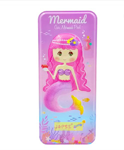 Flipkart.com | JAPSI Mermaid Embossed, Mermaid Art Metal Pencil Box