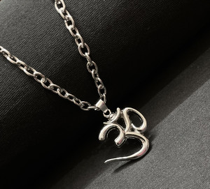 Agarwalproduct Silver Om Chand Symbol God Lord Mahadev Shiva Mahakaal Pendant Locket With Chain Agarwalproduct Silver Om Chand Symbol God Lord Mahadev Shiva Mahakaal Pendant Locket With Chain