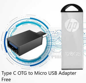 HP V220 Metal High 1 otg 128 GB Pen Drive Compatible with Laptop ...