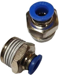One Way Thread Fitting CRAFTSFY 8 mm 1/2 Thread Pneumatic Push Quick Connect Fittings Air Line ...