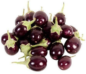 TRICONE Round Purple Brinjal Bengan F1 Hybrid Beej 250 Seeds GG30 Seed ...