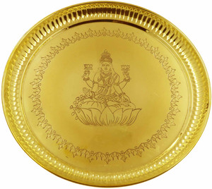 Spilbox Brass Lakshmi itching thali-Size8|Aarti Plate for Puja|puja ...