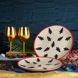 White Tree Plate caffeine Handmade White Christmas Tree Pattern Plate 8