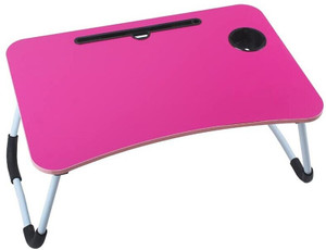 SHIV COLLECTION pink study table folding table Wood Portable Laptop ...