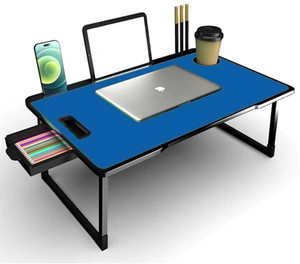 HF HARSH FASHION US COTTED BLUE Wood Portable Laptop Table Price in ...