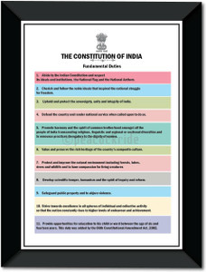 The Constitution of India I Fundamental Duties of India I Preamble Wall ...