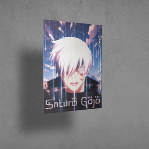 Live Mad Live Crazy (LMLC) Satoru Gojo Iconic Anime Vertical Wall Metal ...