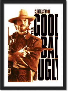 Good Bad Ugly Movie Framed Poster for Room & Office Acrylic Sheet Paper ...